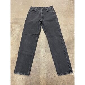 Vintage Levis 550 Jeans Mens 34x34 Black Relaxed Fit Denim Made in USA Zip Fly